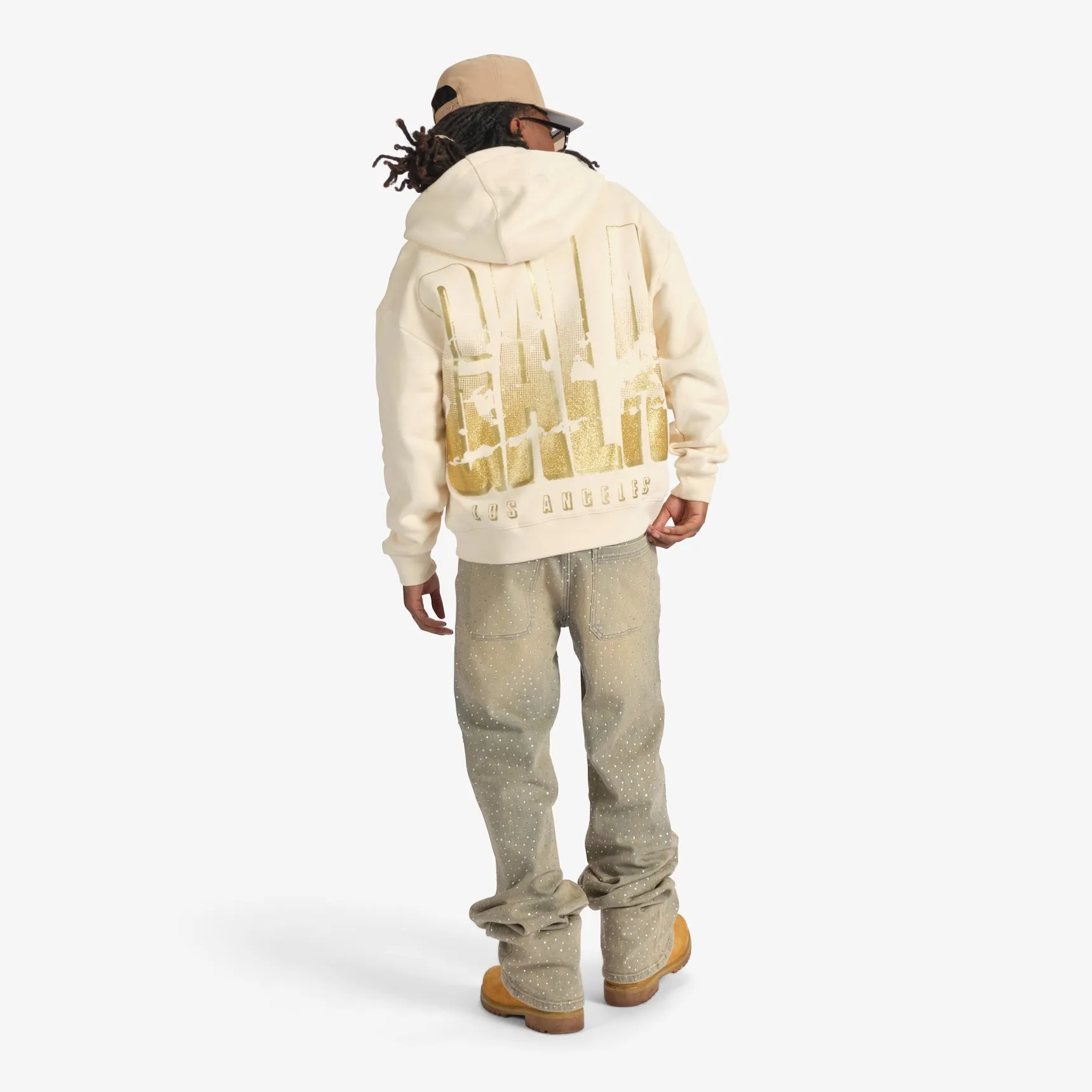 "Name" Zip Hoodie (cream)
